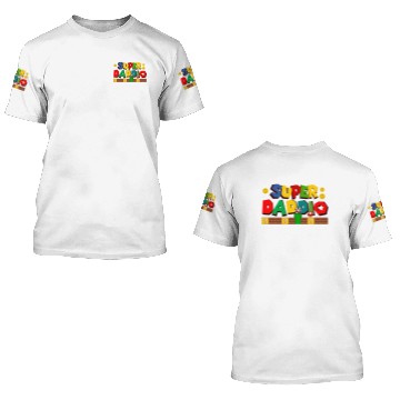 Discover Super Daddio 3D T Shirts,Fathers Day 3D T Shirts,Gamer Daddy