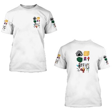 Discover 8 Bit Characters 3D T Shirts