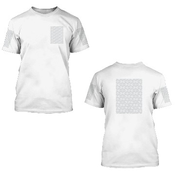 Discover White & Light Grey Simple Pattern 3D T Shirts
