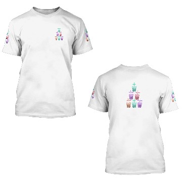 Discover Boba Tea Fun Christmas Cute Kawaii Bubble Milk 3D T Shirts