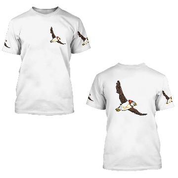 Discover Funny Puffin cartoon Raglan Baseball 3D T Shirts
