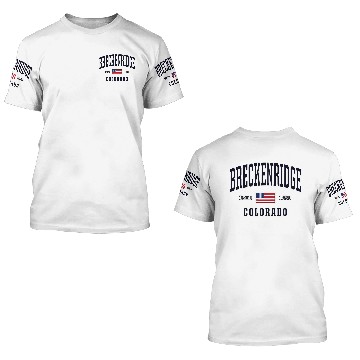 Discover USA FLAG Stars Stripes Breckenridge Colorado 3D T Shirts