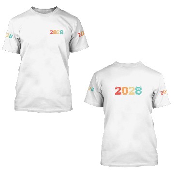 Discover Class Of 2028 Graduation Retro Vintage 3D T Shirts