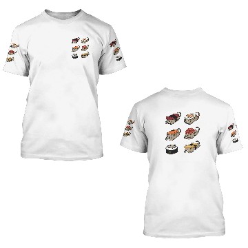 Discover Devon Rex Cat Japanese Sushi 3D T Shirts