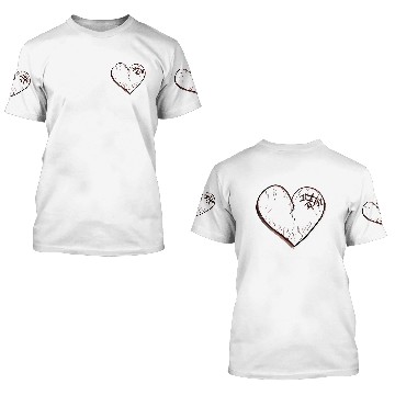 Discover heart symbol broken sad scars 3D T Shirts