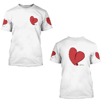 Discover broken heart sad red 3D T Shirts