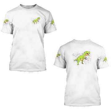 Discover Physics Dinosaur Funny Cartoon Scientist 3D T Shirts M