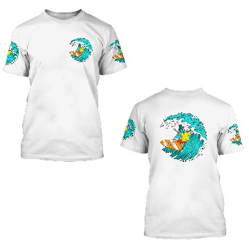 Discover Surfing Skeleton 3D T Shirts