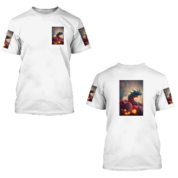 Discover Blueberry Fruit Dragon 3D T Shirts