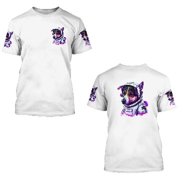 Discover Jack Russell Terrior Space Dog 3D T Shirts