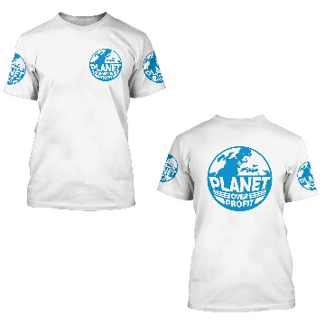 Discover planet over profit quote 3D T Shirts