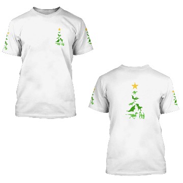 Discover Dino Xmas Tree Cute Dinosaurs 3D T Shirts