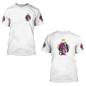Discover Snake queen planet abstract Snake queen planet abs 3D T Shirts