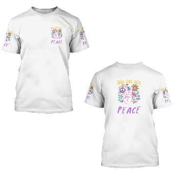 Discover Hippie Peace Groovy FlowerPower Boho Woodstock 3D T Shirts