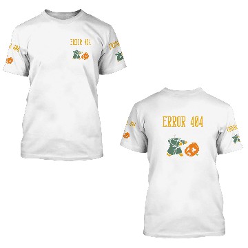 Discover Error 404 Costume Not Found Halloween Pumpkin Head 3D T Shirts