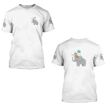 Discover Bubbles Elephant Monkey Children 3D T Shirts