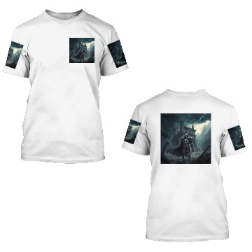 Discover Death Knight in Thunderstorm 3D T Shirts