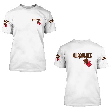 Discover Dark Chocolate Lover Candy Bar 3D T Shirts