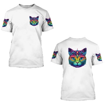 Discover Purple mandala cat 3D T Shirts
