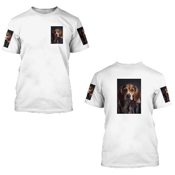 Discover Beagle Dog wearing leather jacket - Dog Breed Port 3D T Shirts