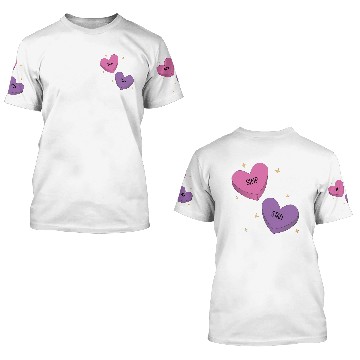 Discover Fun Candy Hearts 3D T Shirts