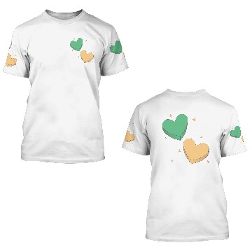 Discover Candy Hearts 3D T Shirts