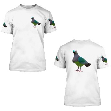 Discover Collared dove illustration 3D T Shirts