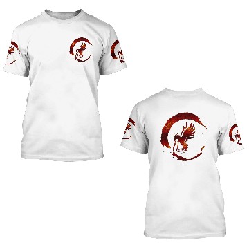Discover Fiery Bird Monogram N 3D T Shirts