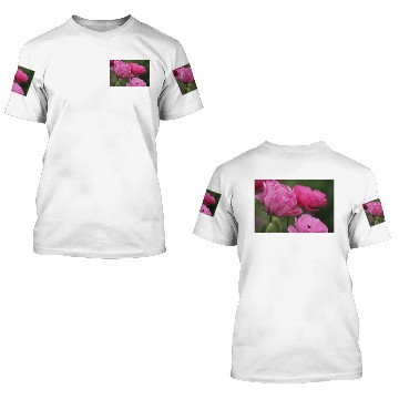 Discover Closeup Deep Peony Pink Ranunculus 3D T Shirts