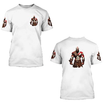 Discover iconic Kratos, the God of War 3D T Shirts