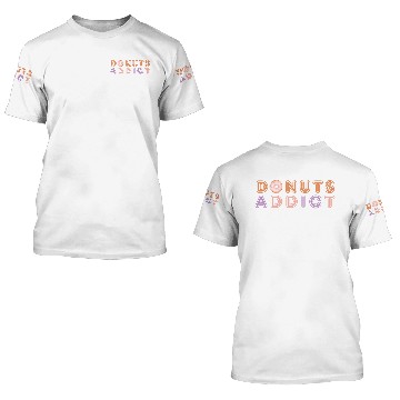 Discover Donuts addict light pink 3D T Shirts