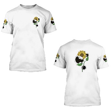 Discover sunflower black and color 3D T Shirts
