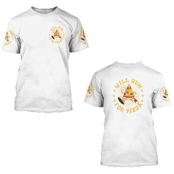 Discover Will Run For Pizza Marathon Trail Running 3D T Shirts