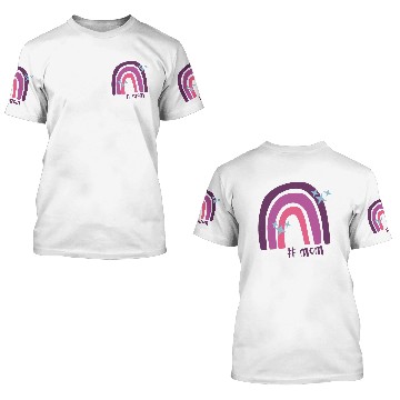 Discover Mother's Day Purple Pink Bohemian Rainbow 3D T Shirts