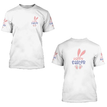 Discover Happy Easter bunny 1 3D T Shirts