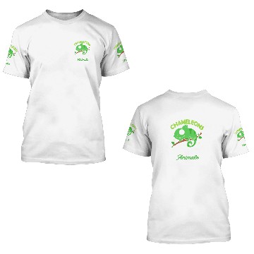 Discover Chameleon Reptile Iguana Pet Lizard Green Lizard 3D T Shirts