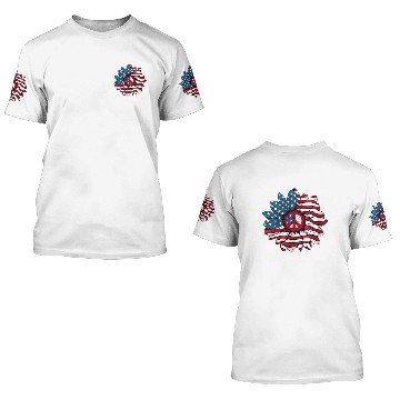 Discover American Flag Flower Independence Day Sunflower 4T 3D T Shirts