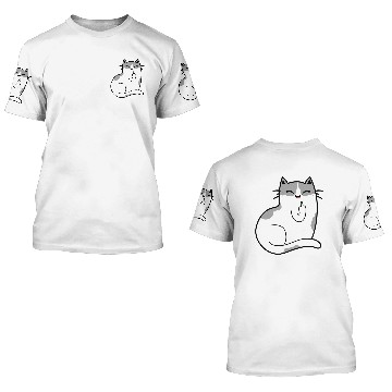 Discover Funny Cat Middle Finger 1 3D T Shirts