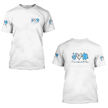 Discover Peace Love Autism 3D T Shirts