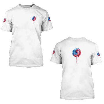 Discover USA 4th of July - Red White and Blue Lollipop 3D T Shirts