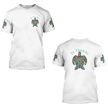 Discover St Thomas Tribal Turtle 3D T Shirts