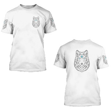 Discover Wolf Face Grey 3D T Shirts