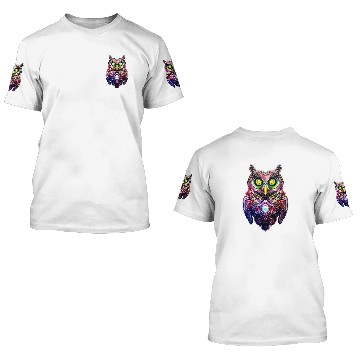 Discover cyberpunk owl. 3D T Shirts