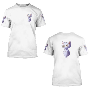 Discover Cute Little Lilac Purple Ghost Cat 3D T Shirts