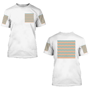 Discover Retro Chevron Pattern 3D T Shirts