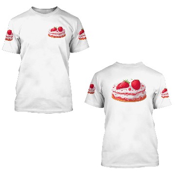 Discover Strawberry Shortcake Dessert 3D T Shirts