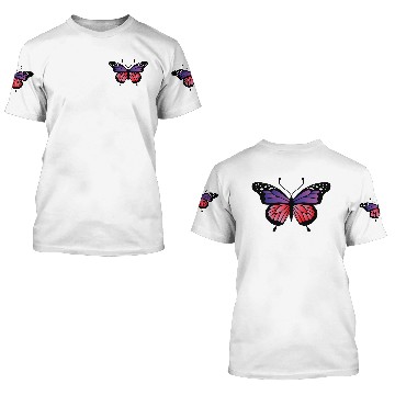 Discover red purple Butterfly 3D T Shirts