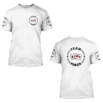 Discover TEAM POKER College Round 3D T Shirts