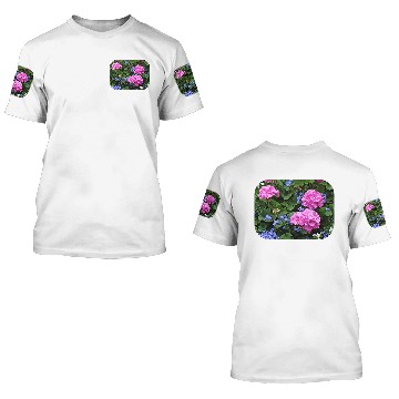 Discover Geraniums and Periwinkle 3D T Shirts