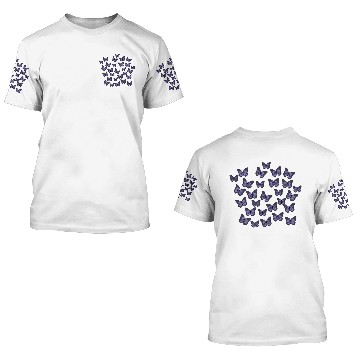 Discover Aesthetic Purple Butterflies 3D T Shirts